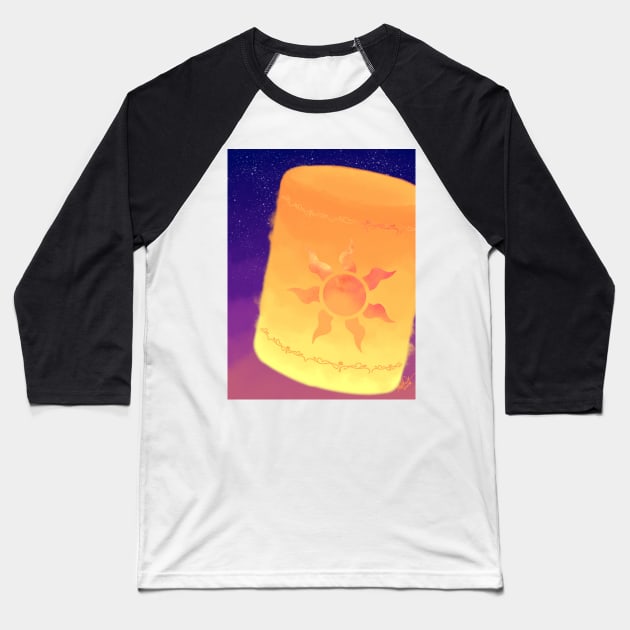 Birthday Lantern Baseball T-Shirt by mackachow